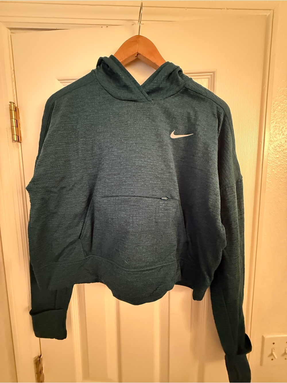 Nike Women's Dark Teal Pullover Hoodie with Swoosh